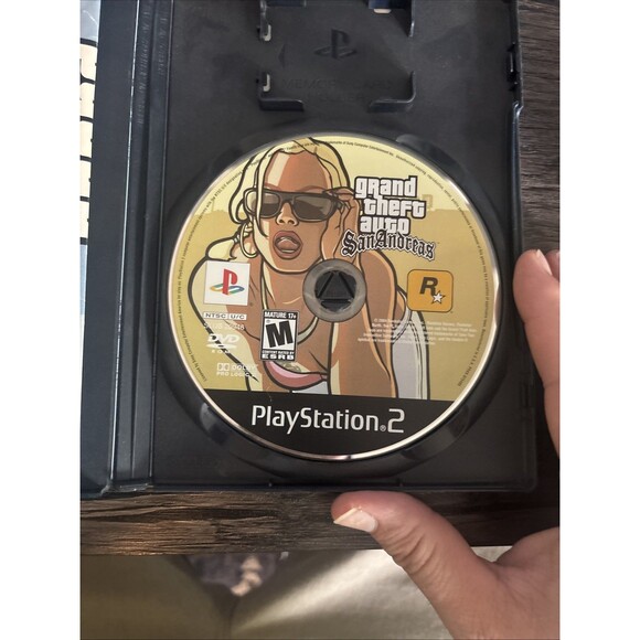 Grand Theft Auto San Andreas GTA PlayStation 2 PS2  With Map, No Manual TESTED - Picture 3 of 9